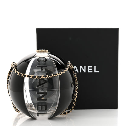 Chanel Plexiglass Coco Beach Ball Minaudiere Clutch  Black 11 of 11