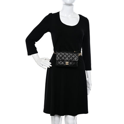 Chanel Shiny Caviar Pick Me Up Flap Belt Bag Black 2 of 11