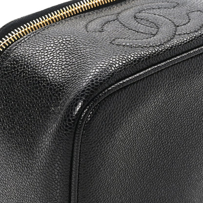 Chanel Caviar CC Vanity Cosmetic Case Black 9 of 12