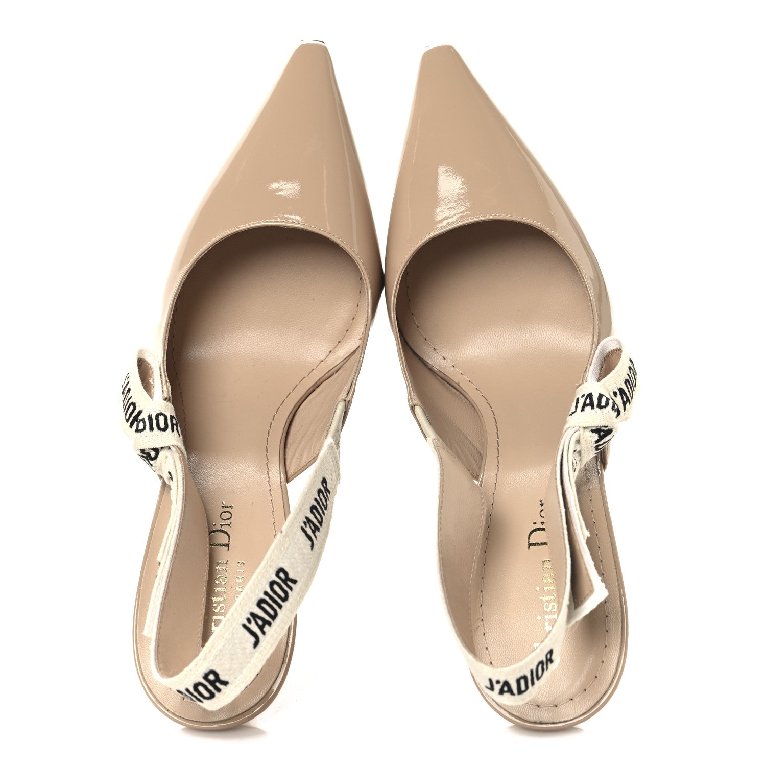 Christian Dior Patent Ribbon J'Adior Slingback 100mm Pumps 38.5