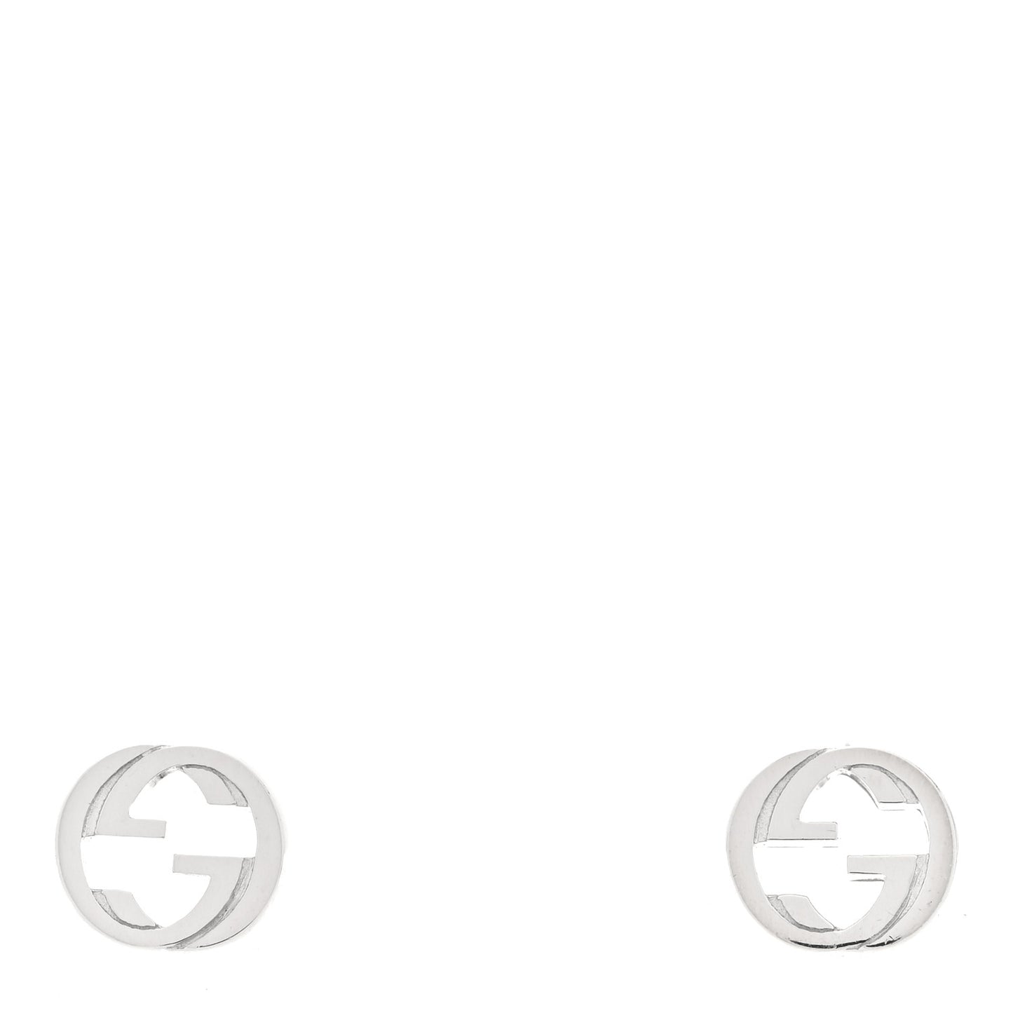 Sterling Silver Interlocking GG Stud Earrings