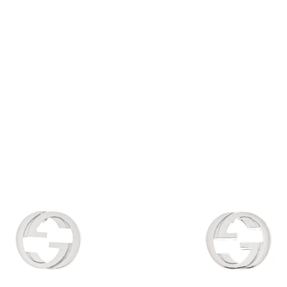 Gucci Sterling Silver Interlocking GG Stud Earrings 1 of 4