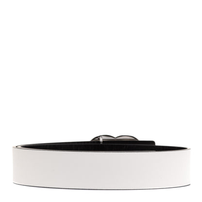 Chanel Calfskin CC Reversible Belt 75 Black White 2 of 6