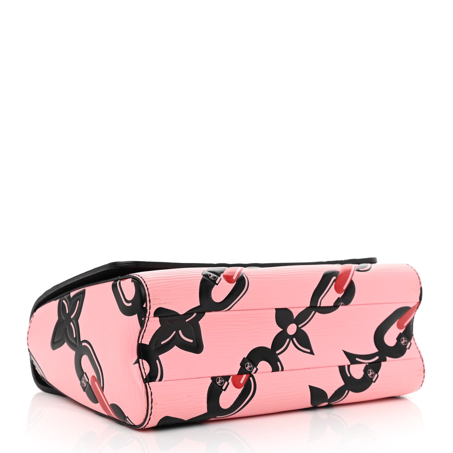 Epi Chain Flower Twist Shoulder Bag MM Pink