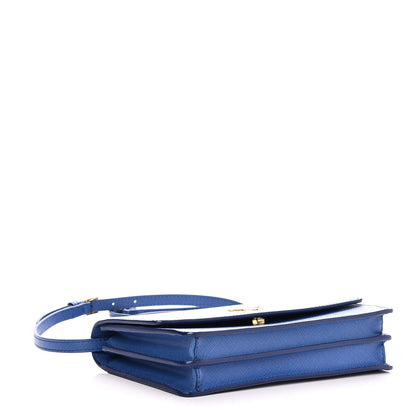 Prada Saffiano Metal Flap Wallet Azzurro 4 of 7