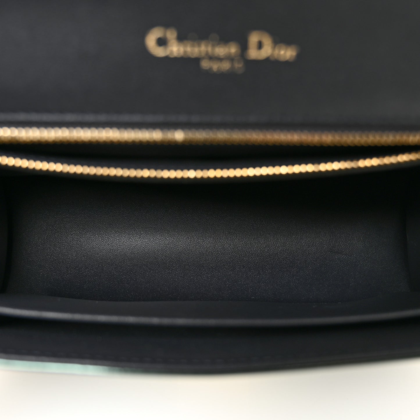 Metallic Patent Micro-Cannage Medium Diorama Flap Bag Malachite Green