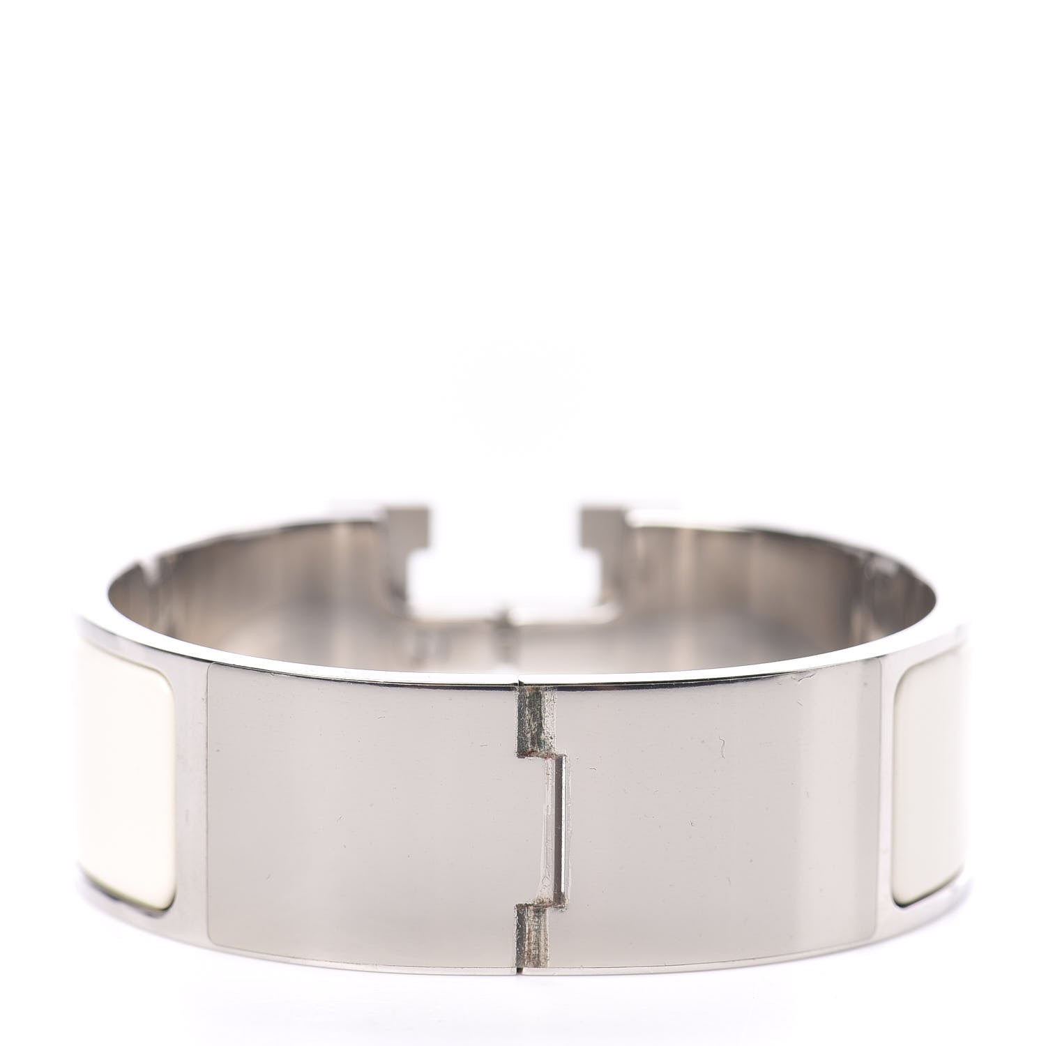 Hermes Enamel Wide Clic Clac H Bracelet PM White 3 of 6