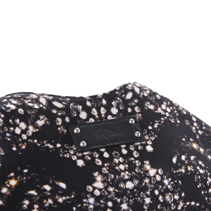 Alexander McQueen Silk Dandelion Print De Manta Clutch Black 8 of 9