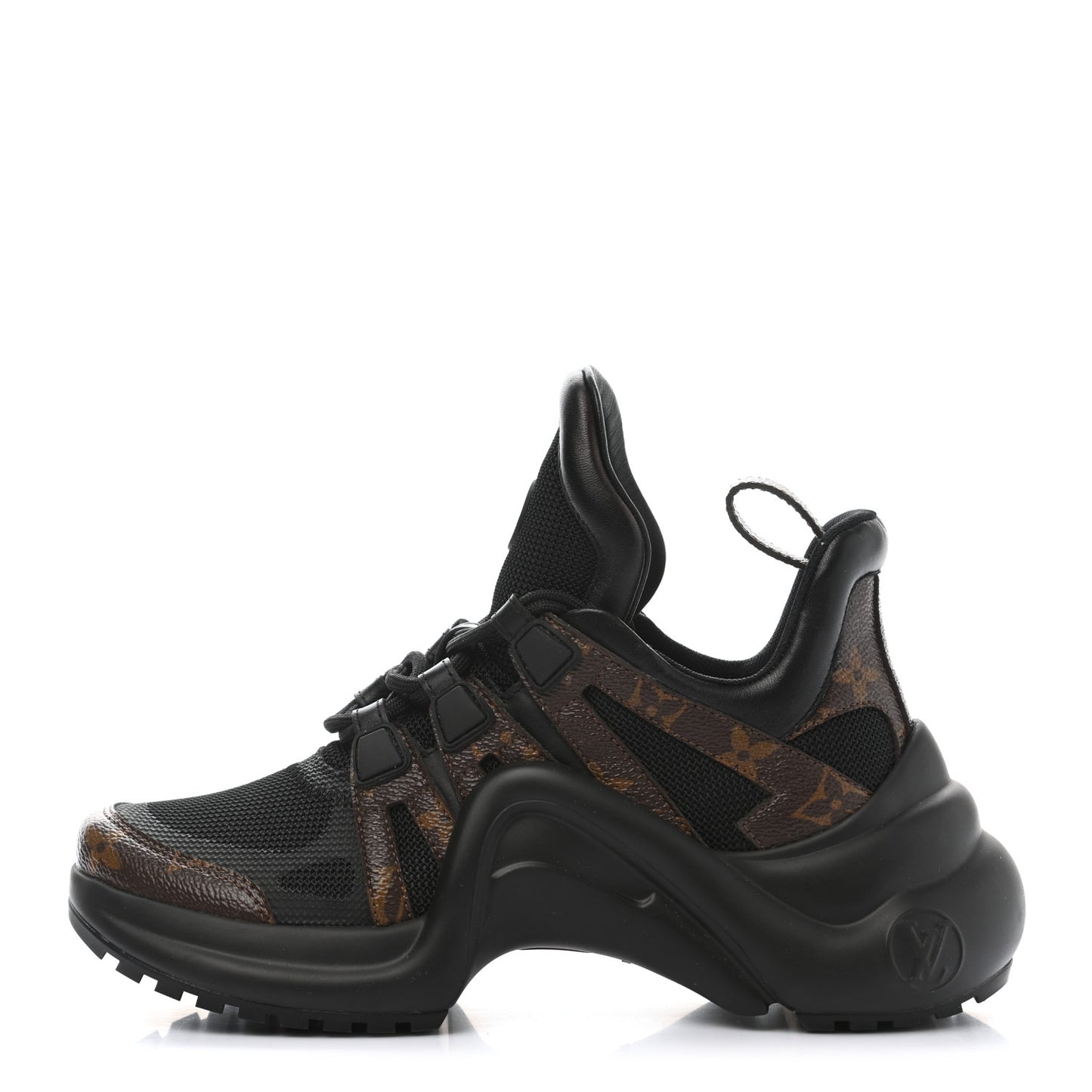 Calfskin Patent Monogram LV Archlight Sneakers 35 Black