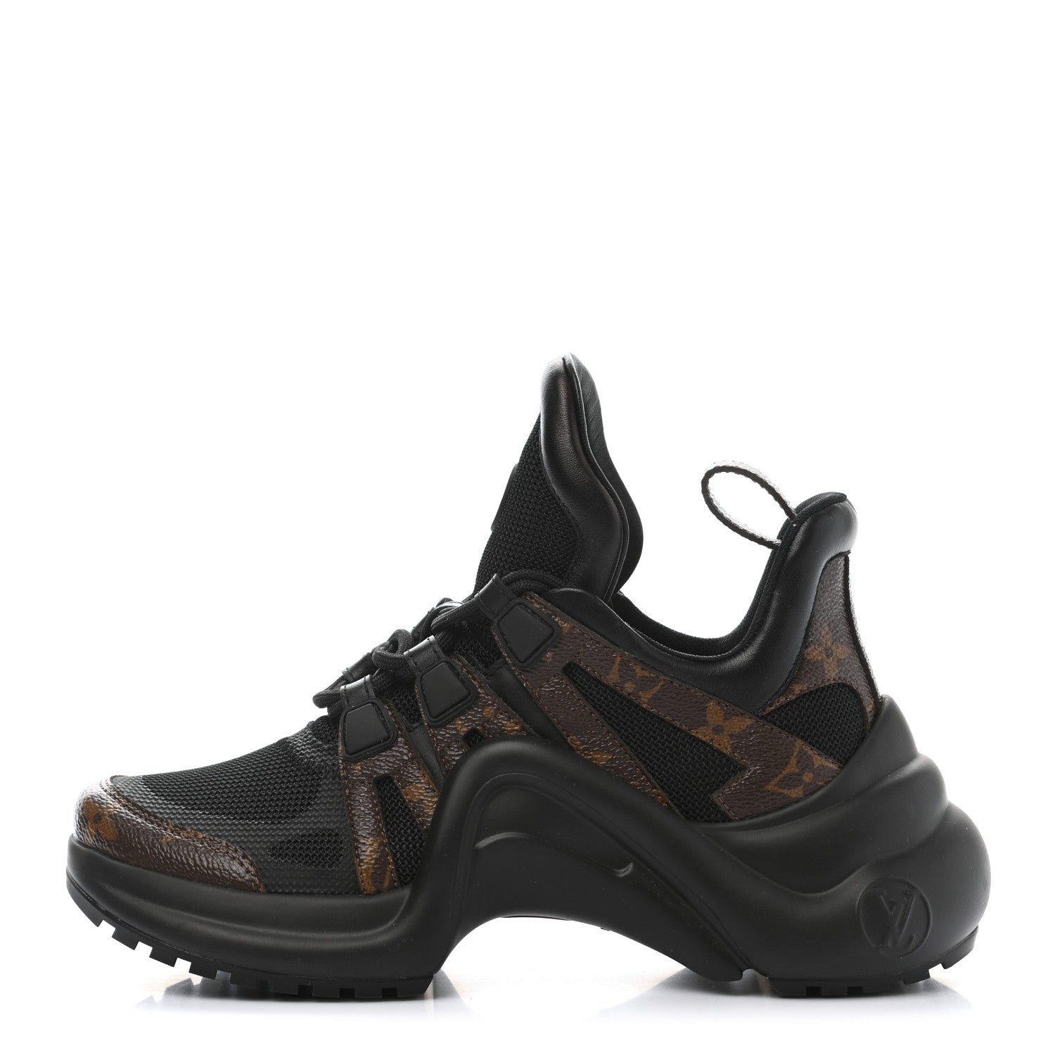 Louis Vuitton Calfskin Patent Monogram LV Archlight Sneakers 35 Black 1 of 9