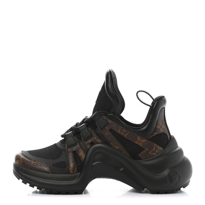 Louis Vuitton Calfskin Patent Monogram LV Archlight Sneakers 35 Black 1 of 9