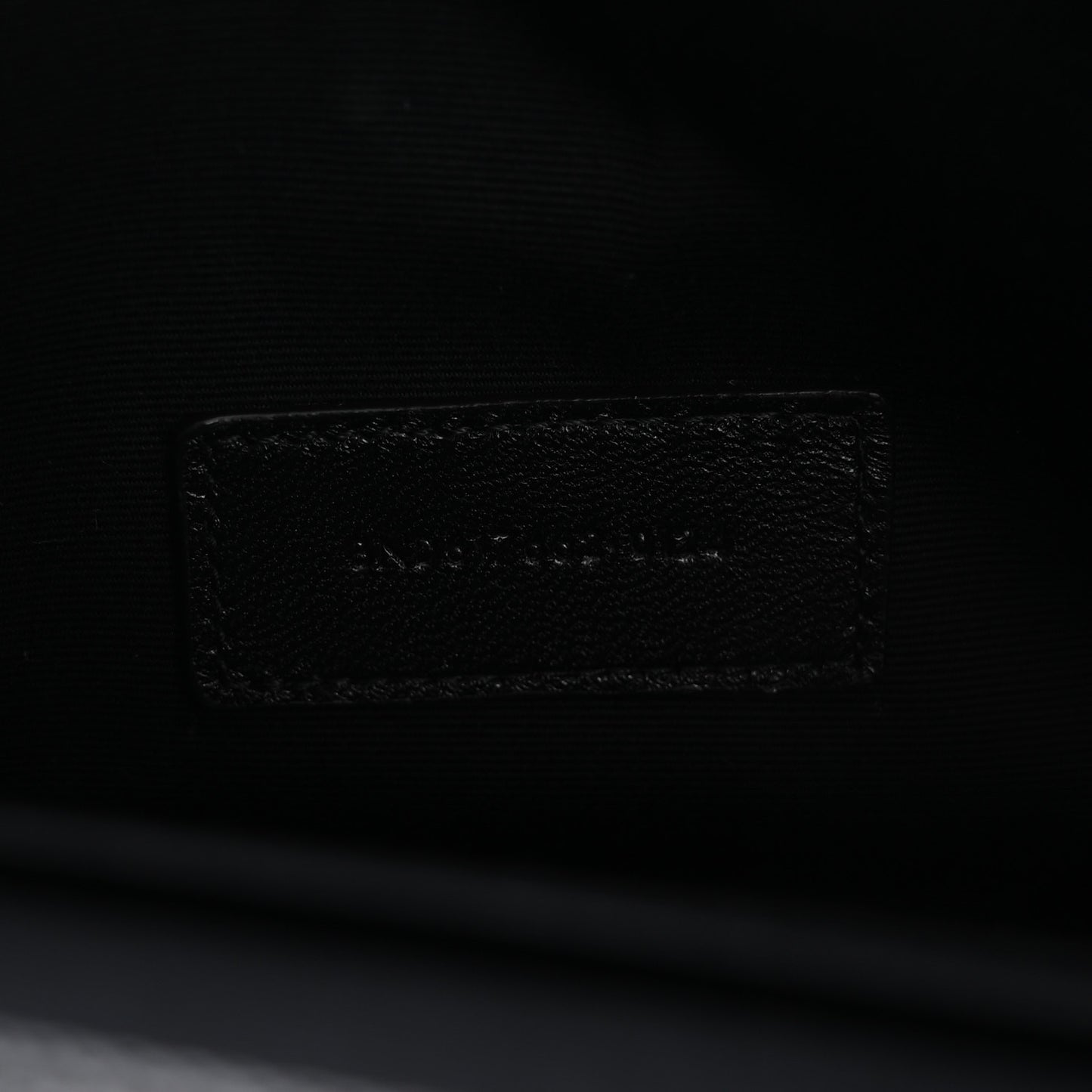 Grain De Poudre Matelasse Chevron Monogram Envelope Clutch Black