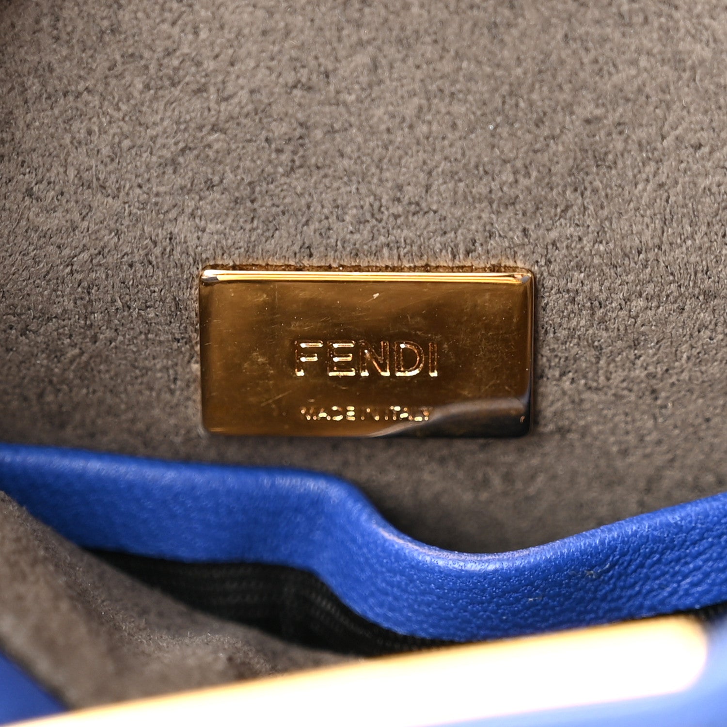 Fendi Shiny Nappa Micro Peekaboo Iconic Satchel Bluette 5 of 9