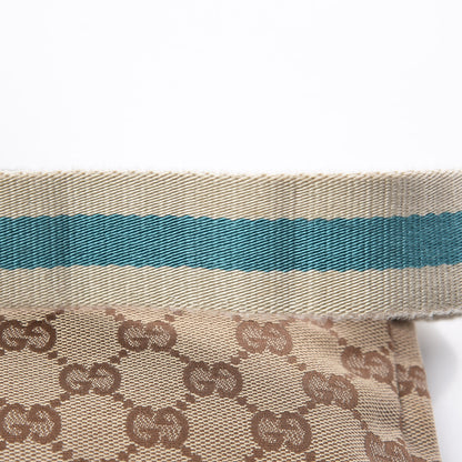 Gucci GG Monogram Web Double Pocket Belt Bag Turquoise 12 of 17
