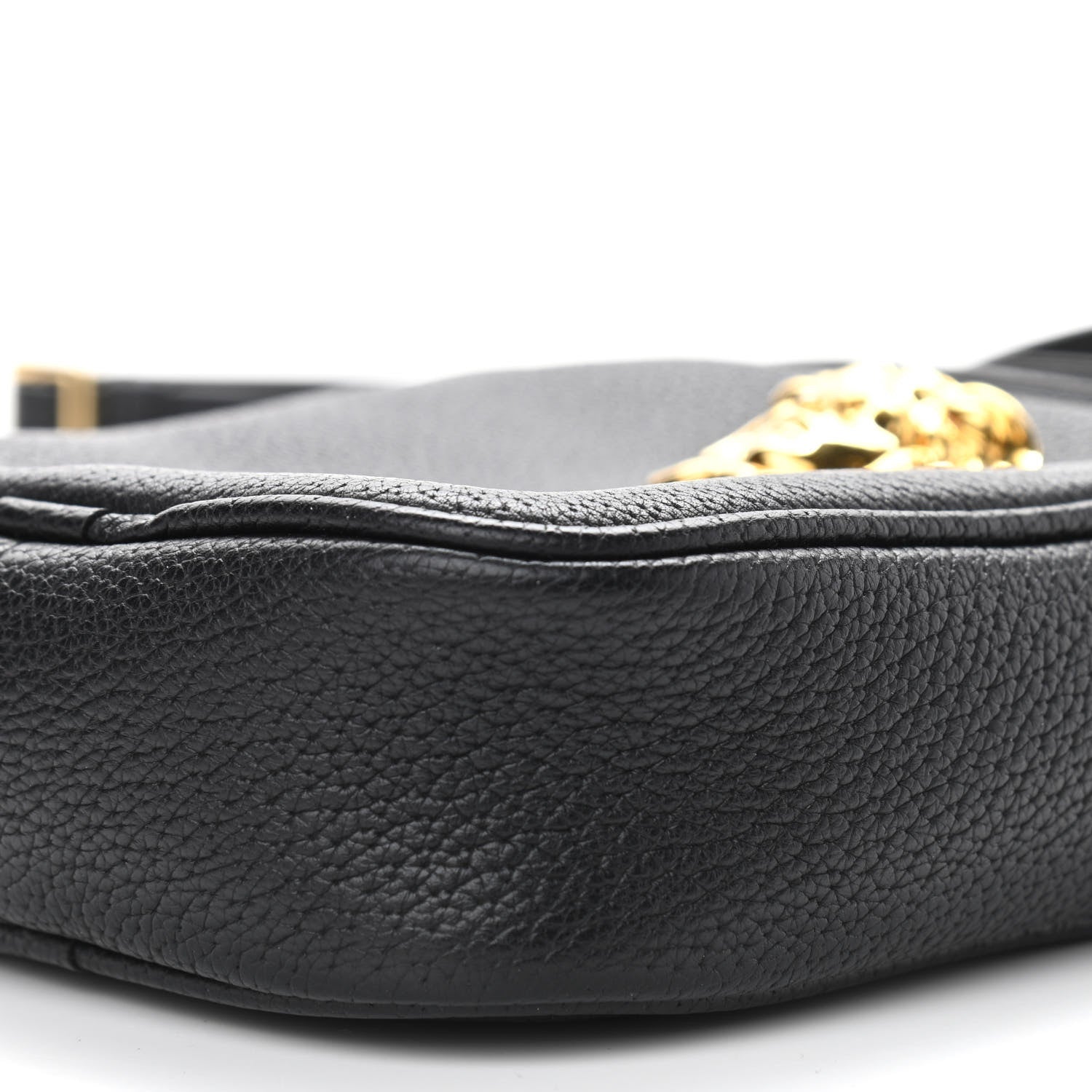 Versace Grained Calfskin Small Medusa Messenger Bag Black 9 of 10