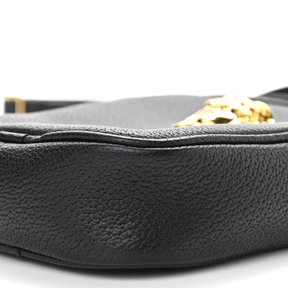 Versace Grained Calfskin Small Medusa Messenger Bag Black 9 of 10