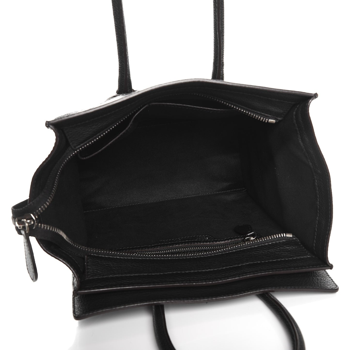 Drummed Calfskin Micro Luggage Black