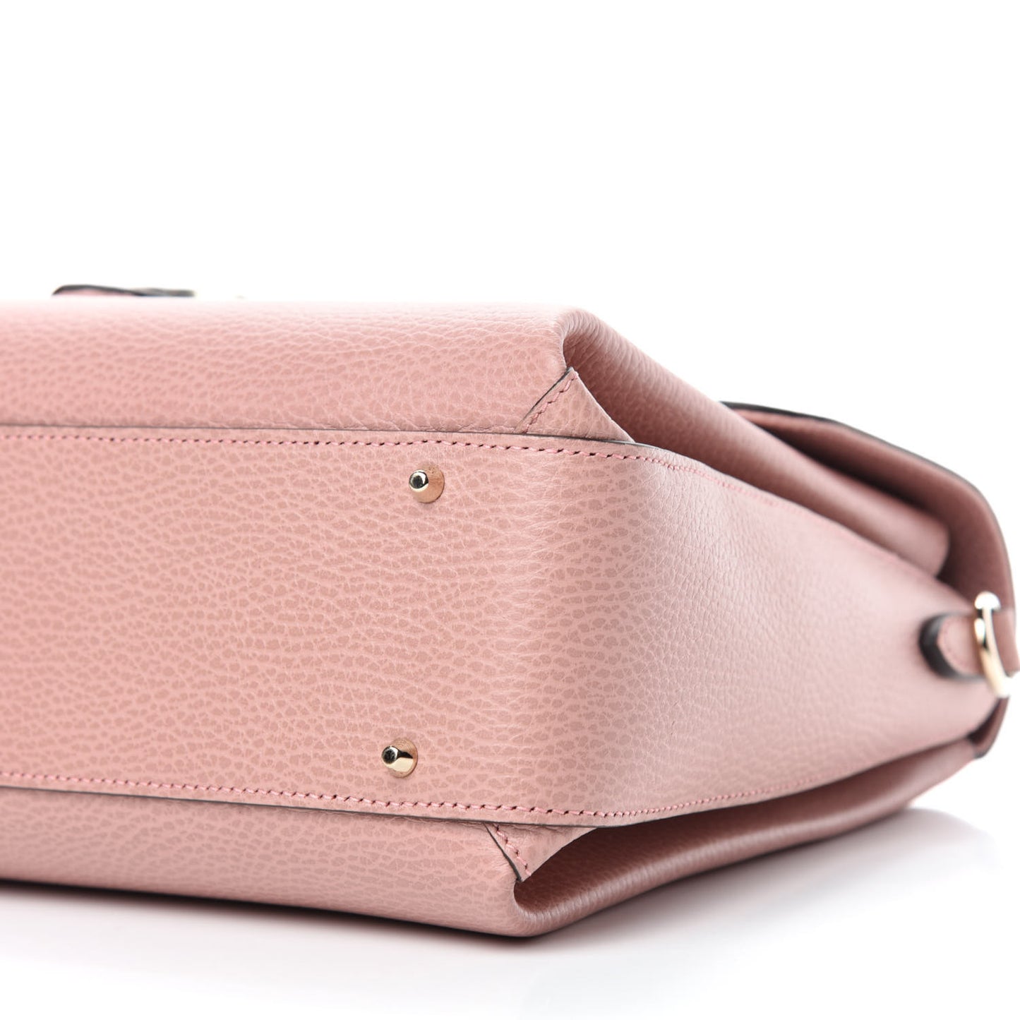 Dollar Calfskin Medium Interlocking G Top Handle Shoulder Bag Soft Pink