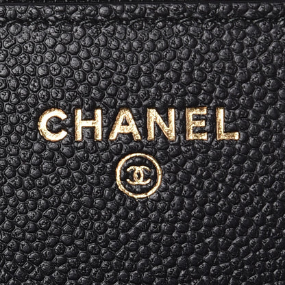 Chanel Caviar Quilted Boy Wallet On Chain WOC Black 6 of 9