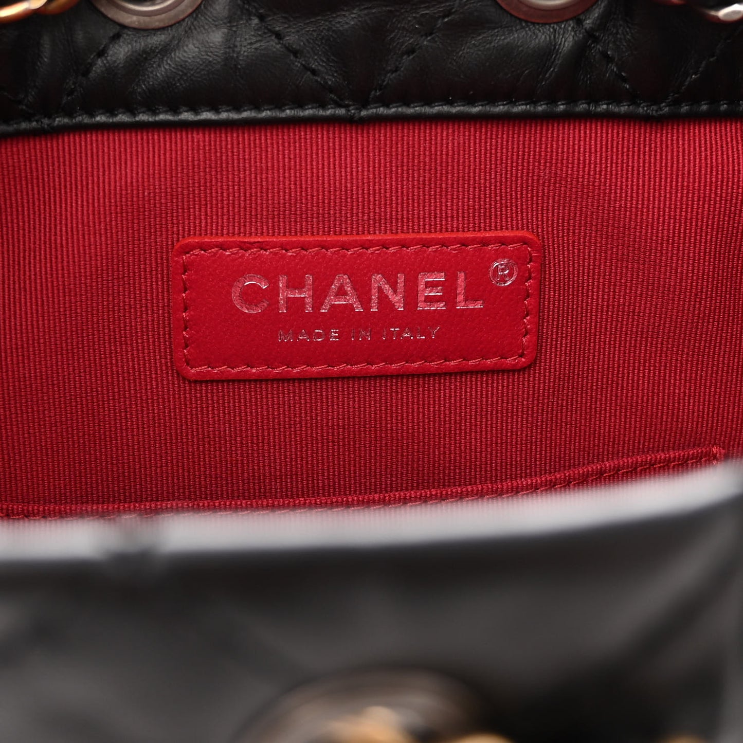 Aged Calfskin Quilted Small Gabrielle Backpack Black