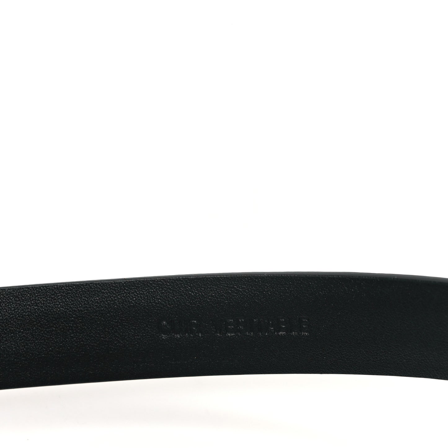 Glitter Calfskin CC Logo Skinny Belt 80 32 Charcoal