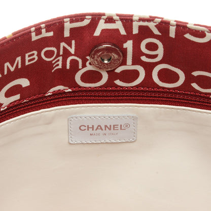 Chanel Canvas 31 Rue Cambon Beach Tote Red 6 of 8