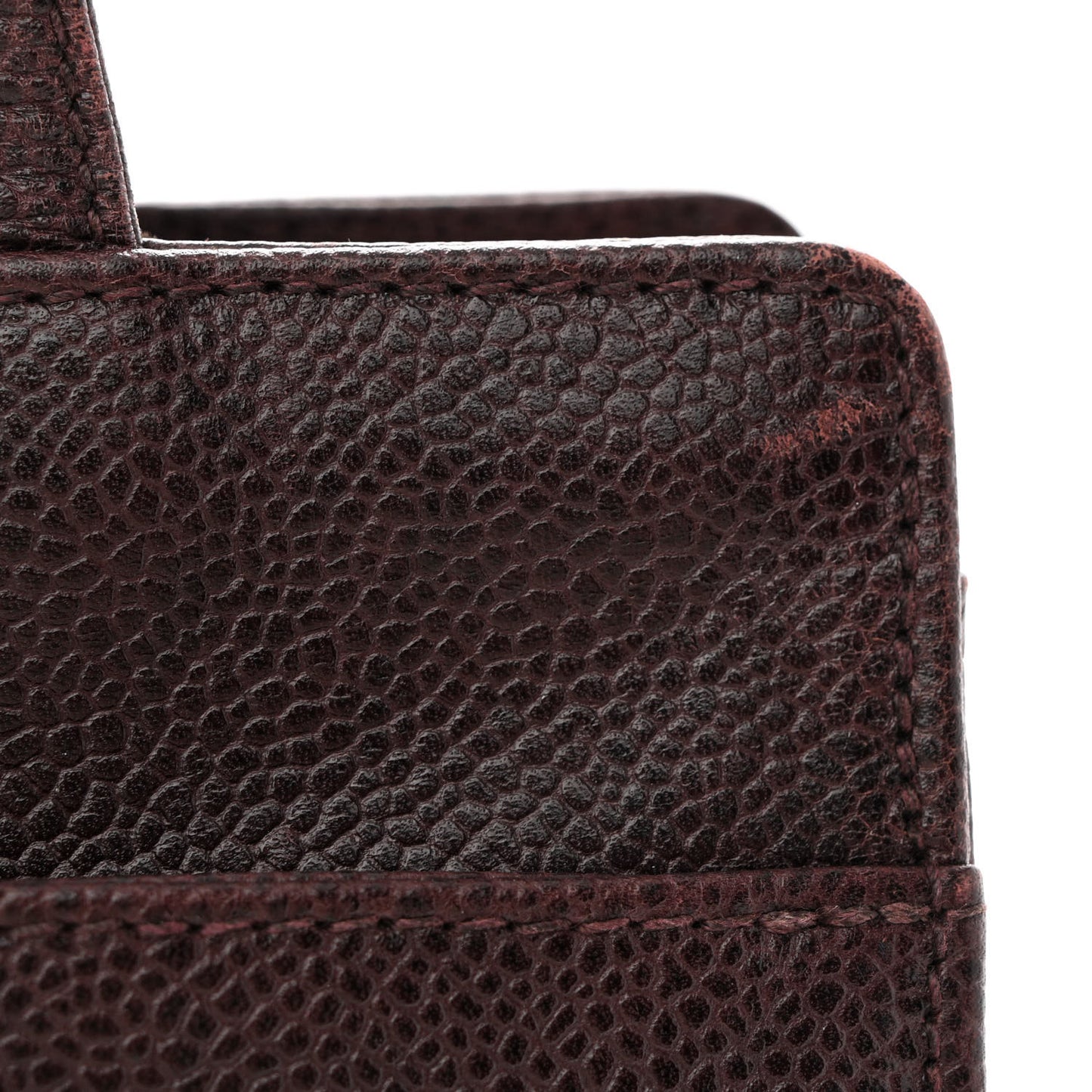 Caviar Flap Shoulder Bag Brown