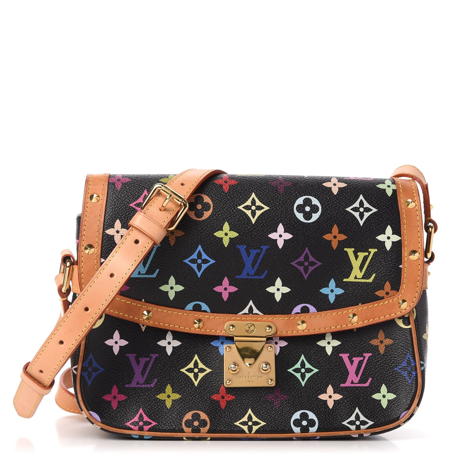 Louis Vuitton Monogram Multicolor Sologne Black 1 of 12