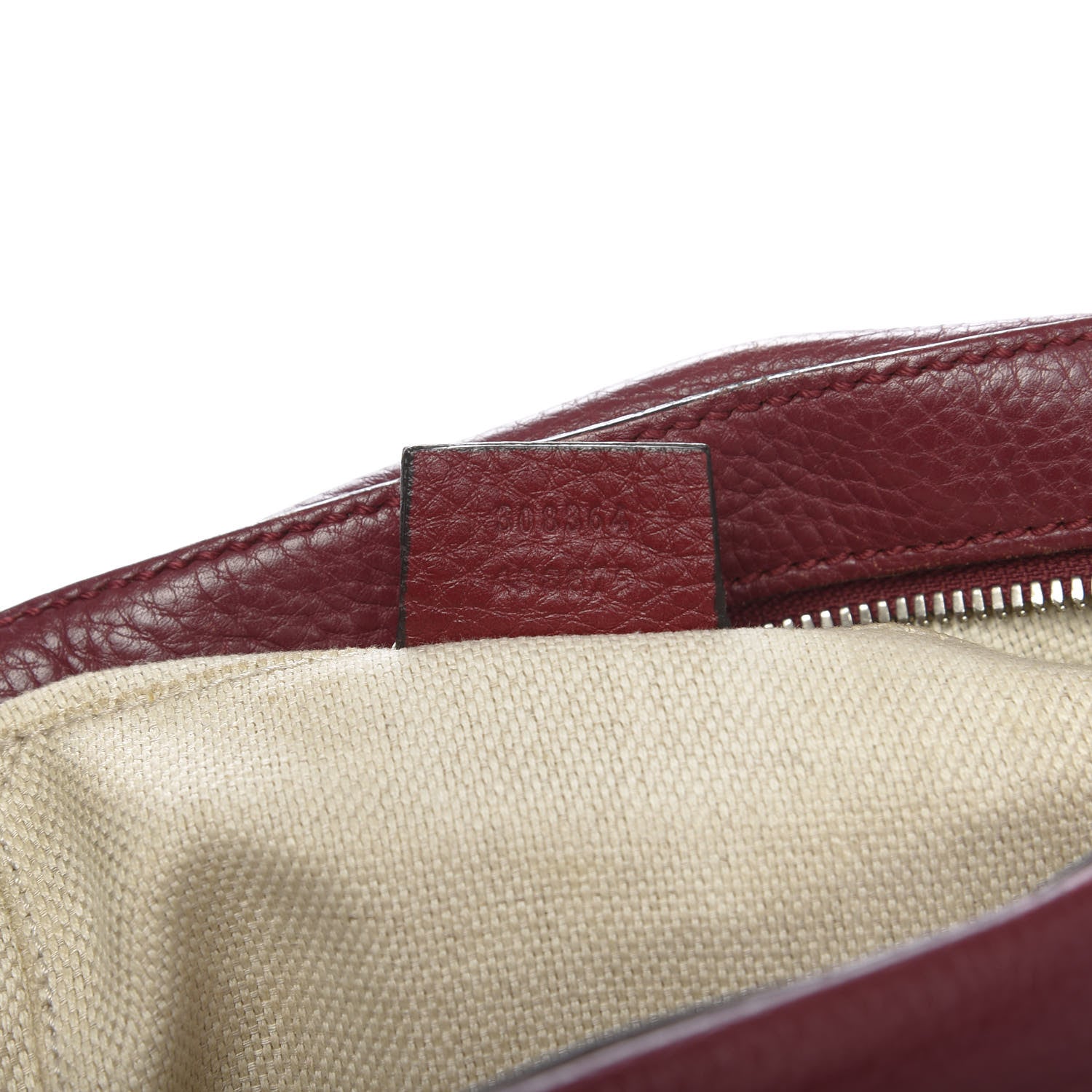 Gucci Pebbled Calfskin Studded Small Soho Disco Bag Soft Burgundy 7 of 19