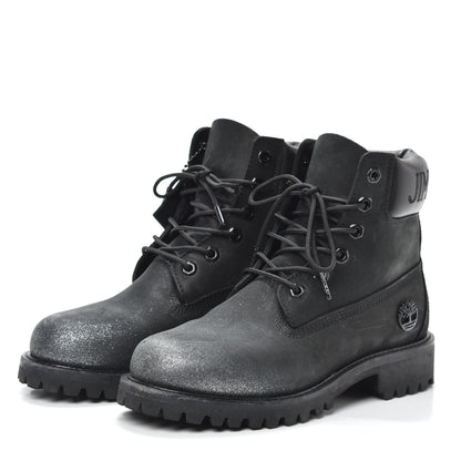Jimmy Choo X TIMBERLAND Nubuck Glitter Womens Ankle Boots 7 Black Gunmetal 3 of 7