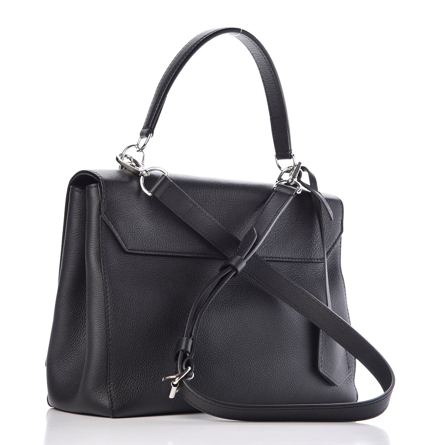 Soft Calfskin Lockme II Top Handle Black