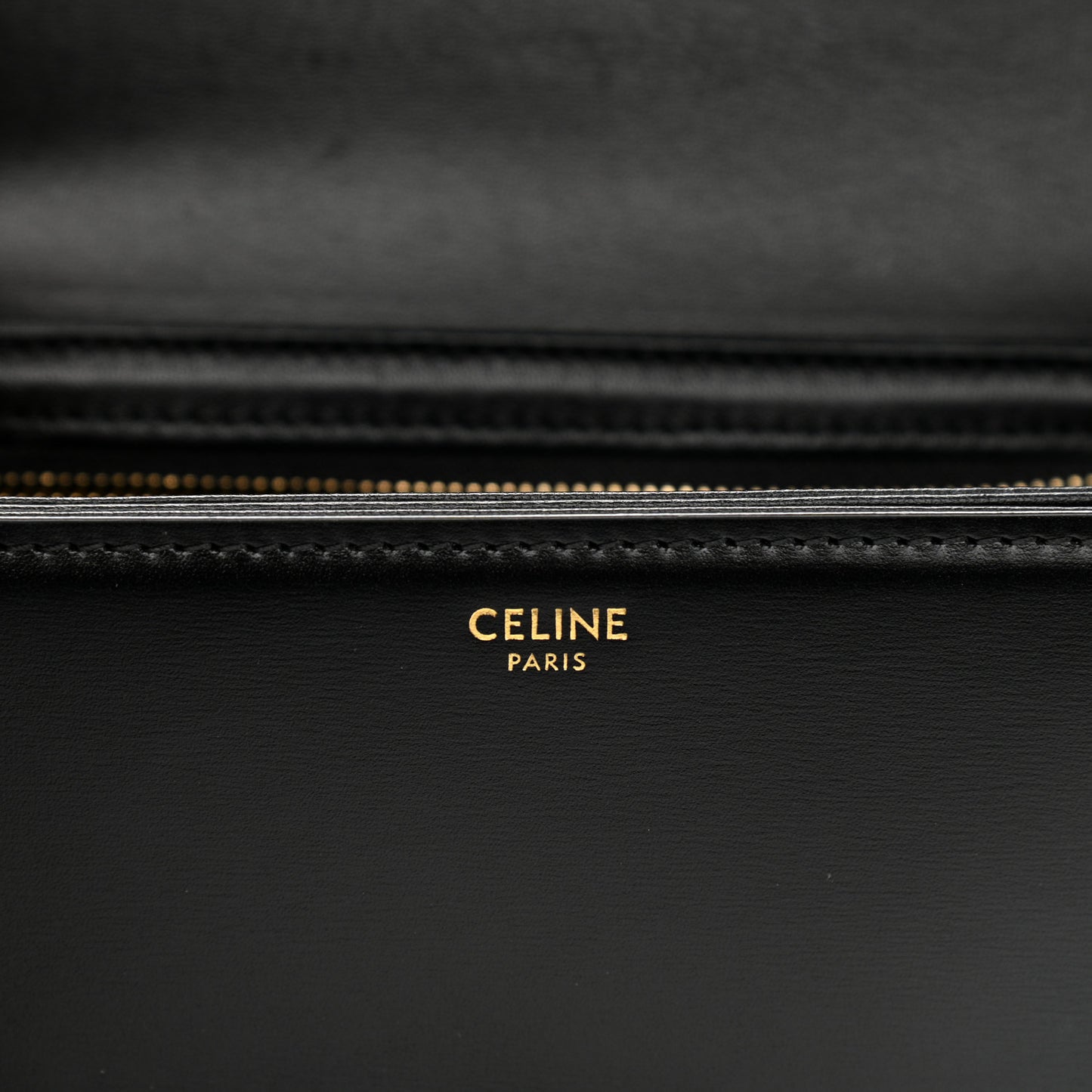 Shiny Calfskin Small Triomphe Black