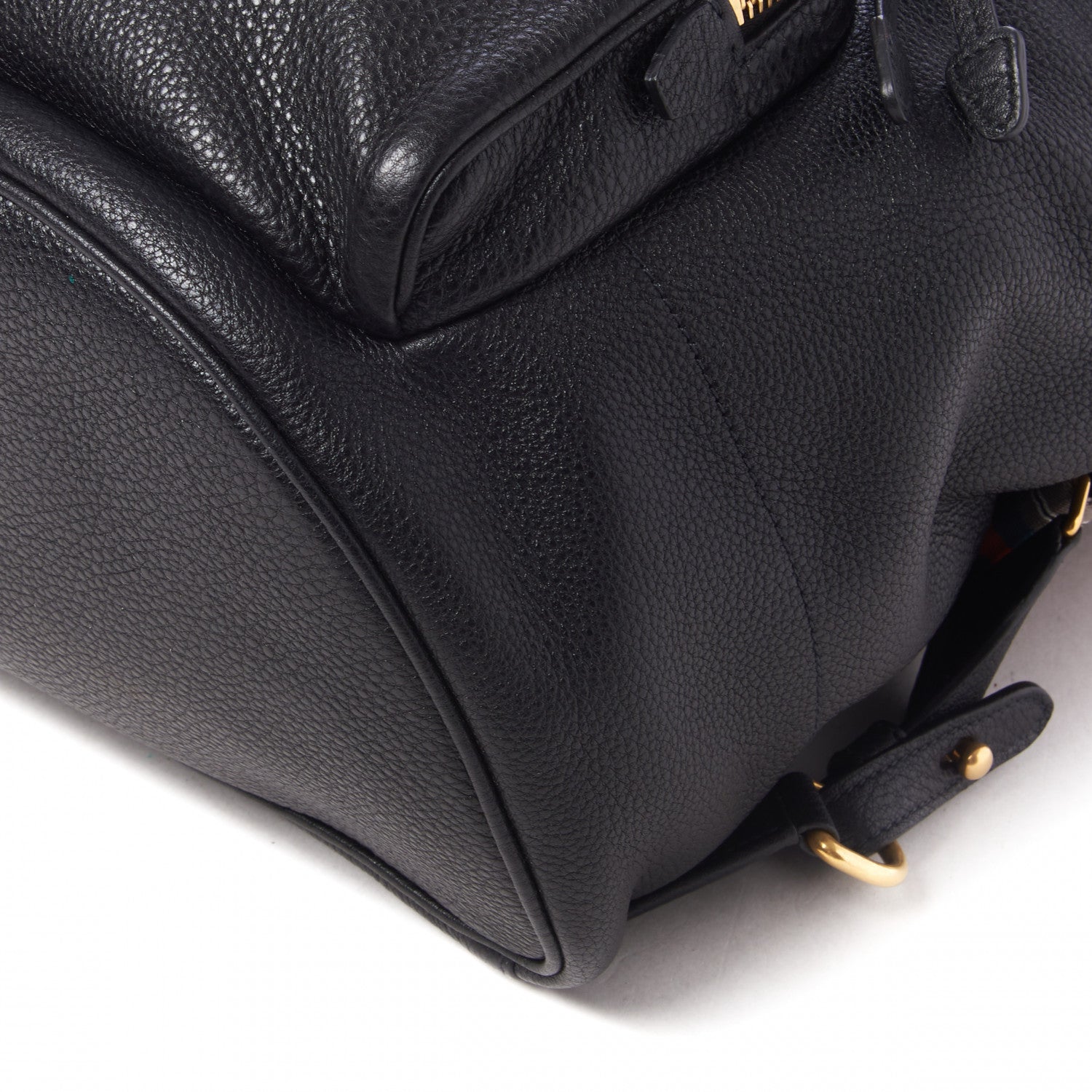 Prada Vitello Daino Cinch Backpack Black 4 of 9