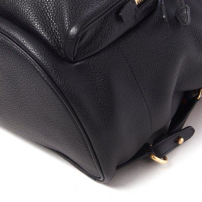 Prada Vitello Daino Cinch Backpack Black 4 of 9