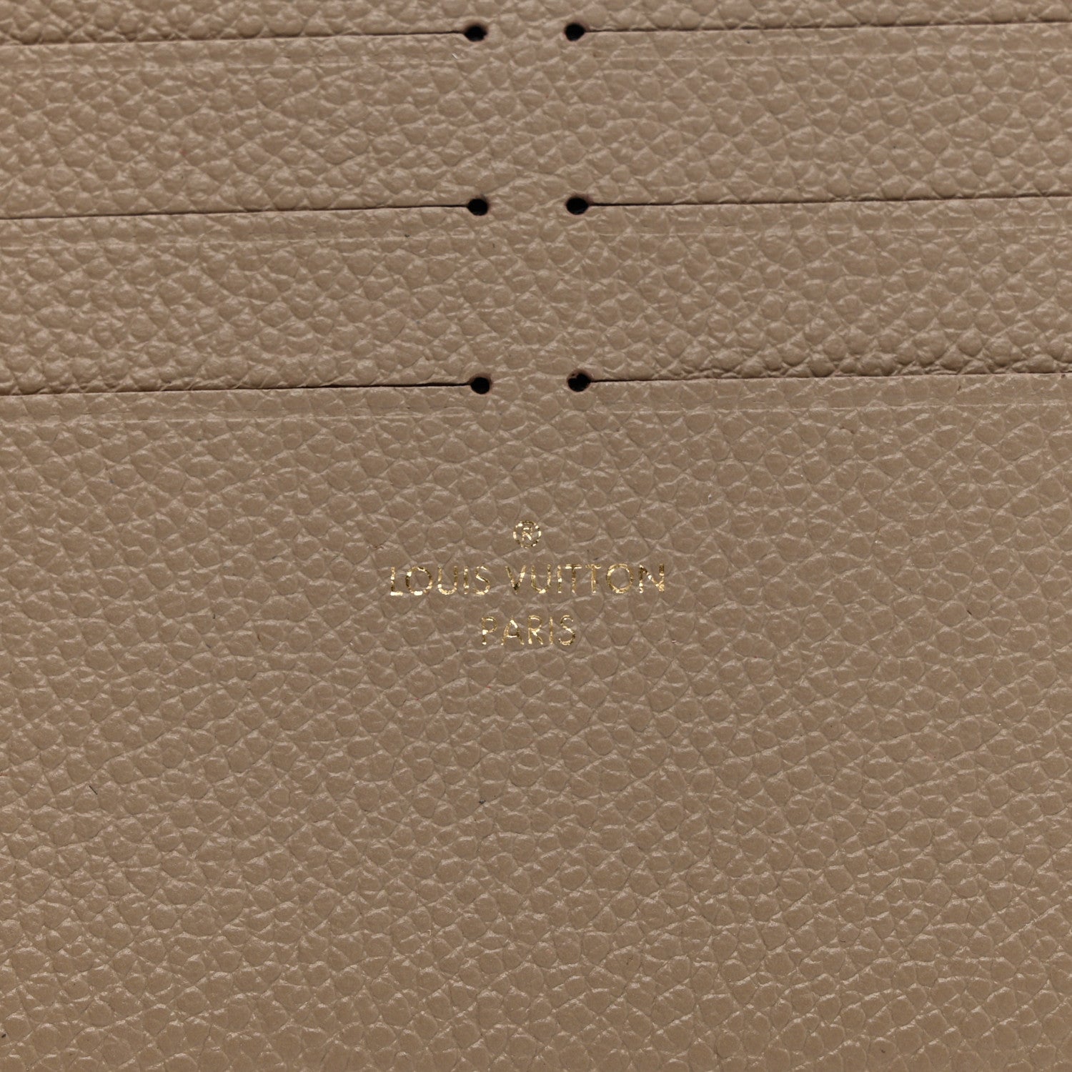 Louis Vuitton Calfskin Felicie Chain Wallet Card Holder Insert Tourterelle 5 of 5