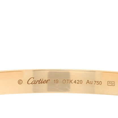 Cartier 18K Yellow Gold LOVE Cuff Bracelet 19 3 of 4