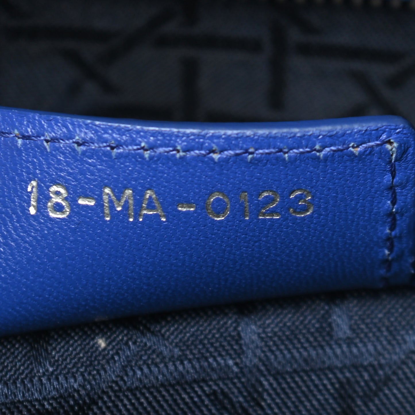 Lambskin Cannage Large Lady Dior Blue