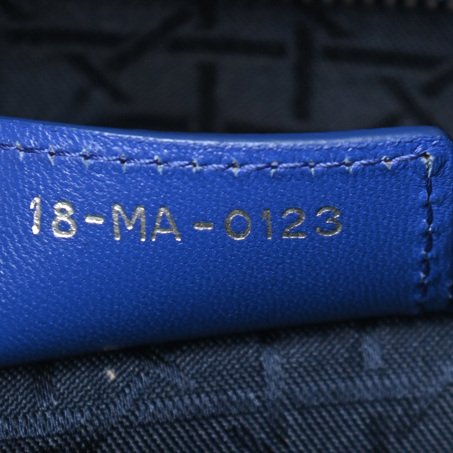 Christian Dior Lambskin Cannage Large Lady Dior Blue 7 of 10