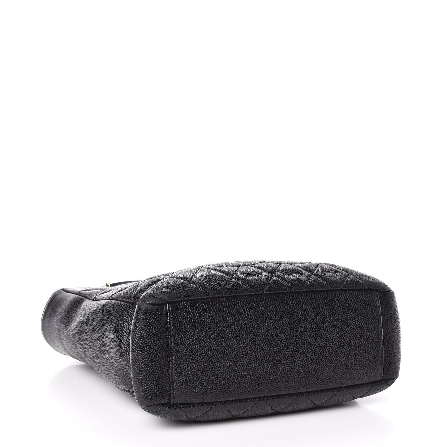 Caviar Quilted Petit Shopping Tote PST Black