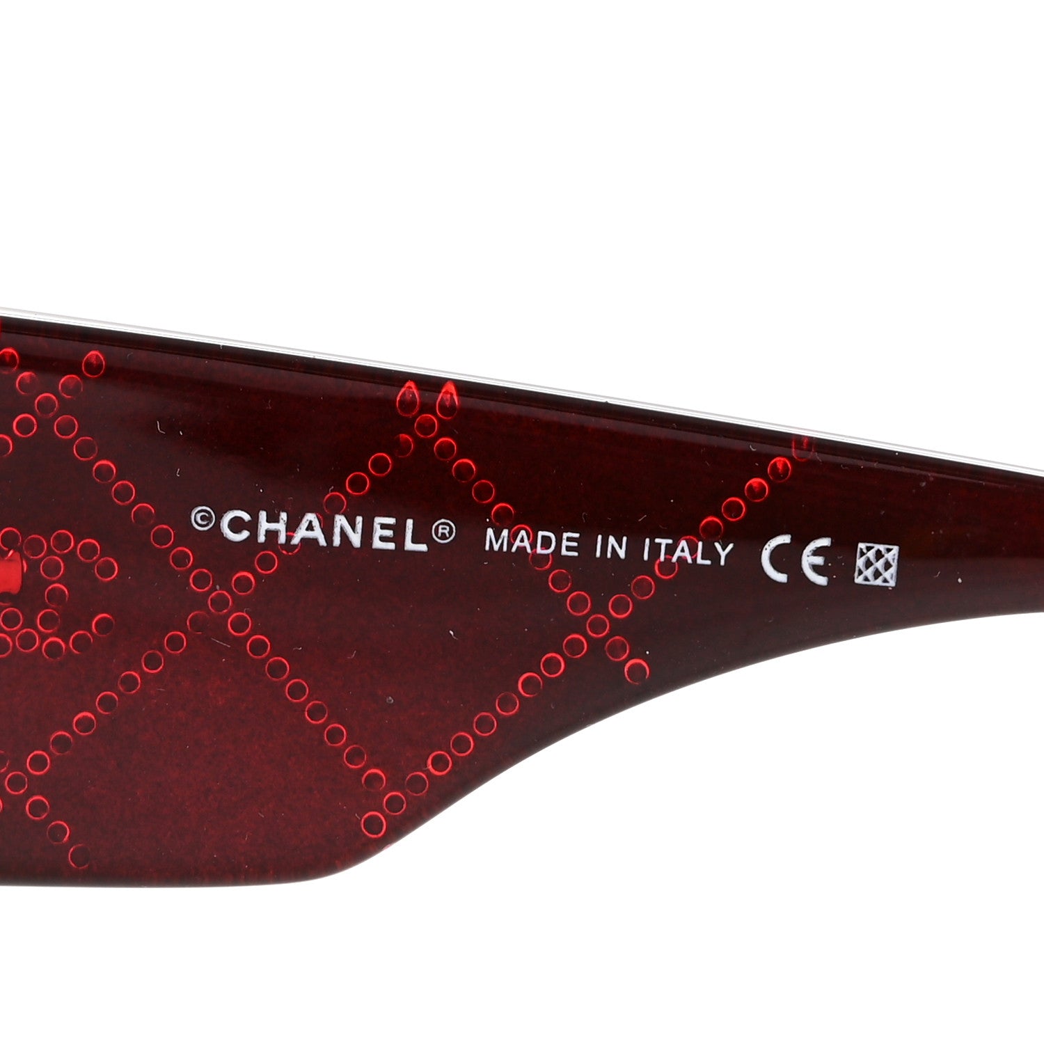 Chanel Acetate Crystal CC Sunglasses 5080-B Red 5 of 9