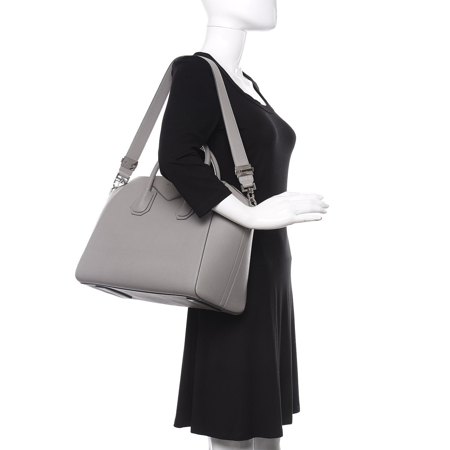 Givenchy Sugar Goatskin Medium Antigona Pearl Grey 2 of 13