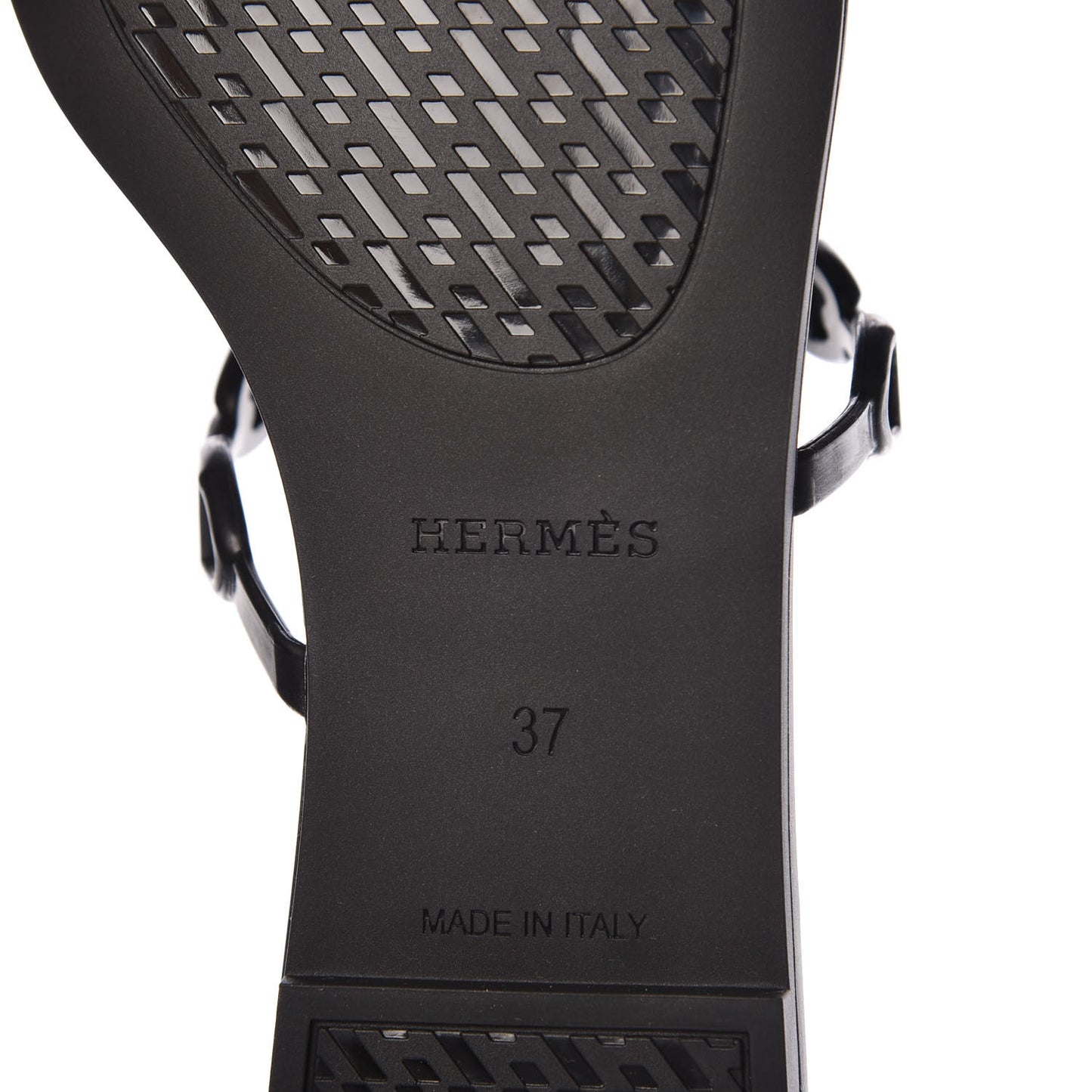 Rubber Chaine d'Ancre Rivage Sandals 37 Black