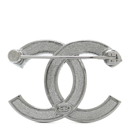 Chanel Crystal Chain CC Brooch Silver 4 of 5
