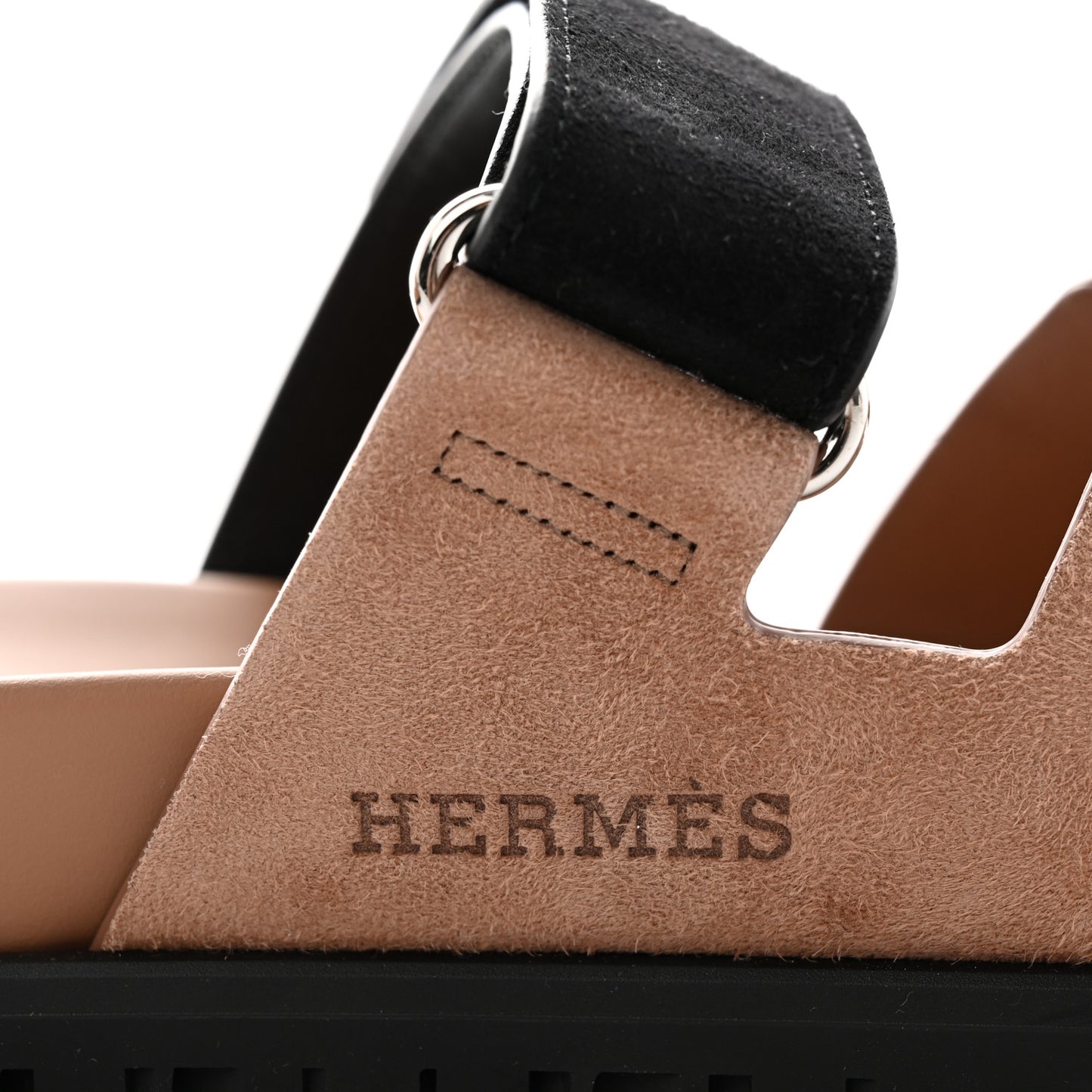 Suede Goatskin Womens Chypre Sandals 40 Rose Perle Black
