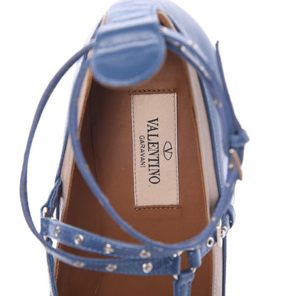 Valentino Garavani Nappa Love Latch 50mm Pumps 37.5 Indaco Poudre 6 of 7