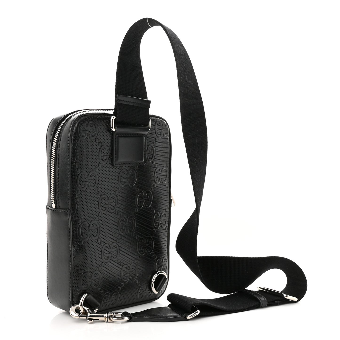 Calfskin GG Tennis Embossed Sling Backpack Black