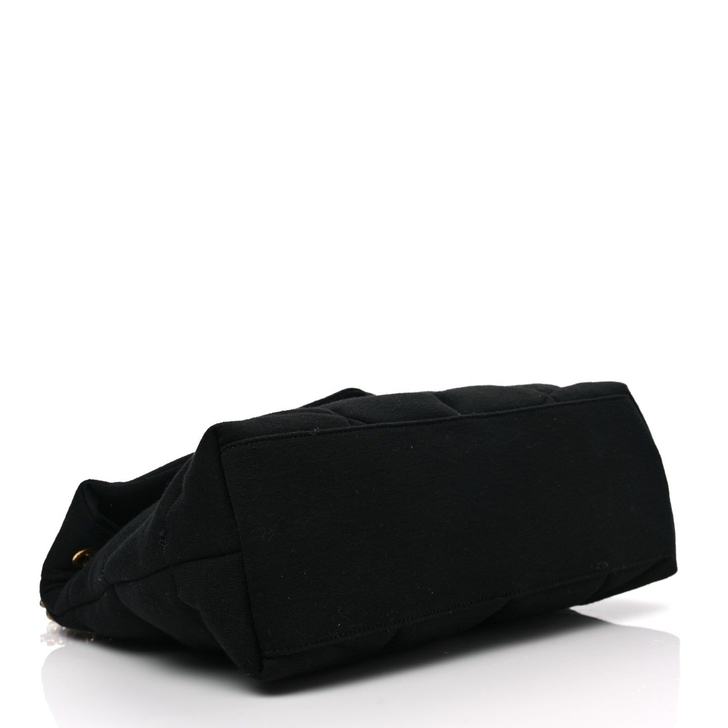 Wool Jersey Quilted Medium Loulou Puffer Monogram Chain Black