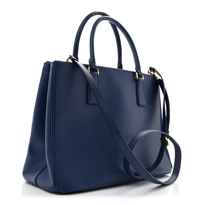 Prada Saffiano Lux Medium Galleria Double Zip Tote Bluette 3 of 11