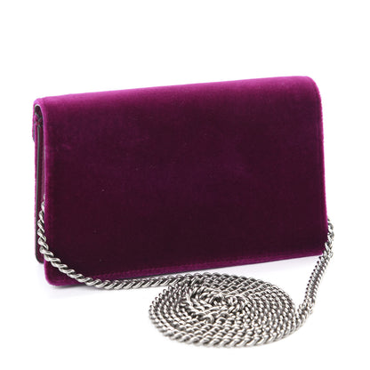 Gucci Velvet Super Mini Dionysus Shoulder Bag Fuchsia Violet Cyclamen 3 of 10