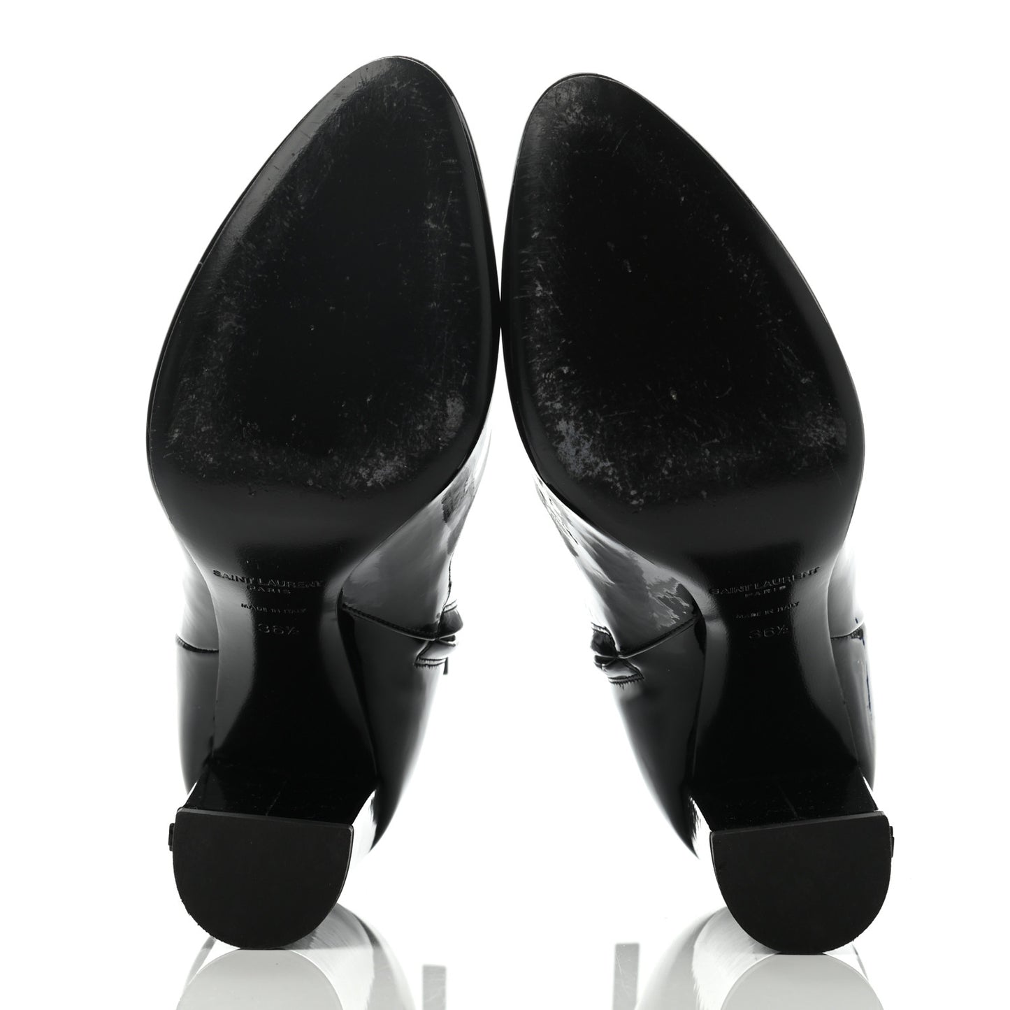 Patent Loulou 95 Ankle Zip Boot 36.5 Black